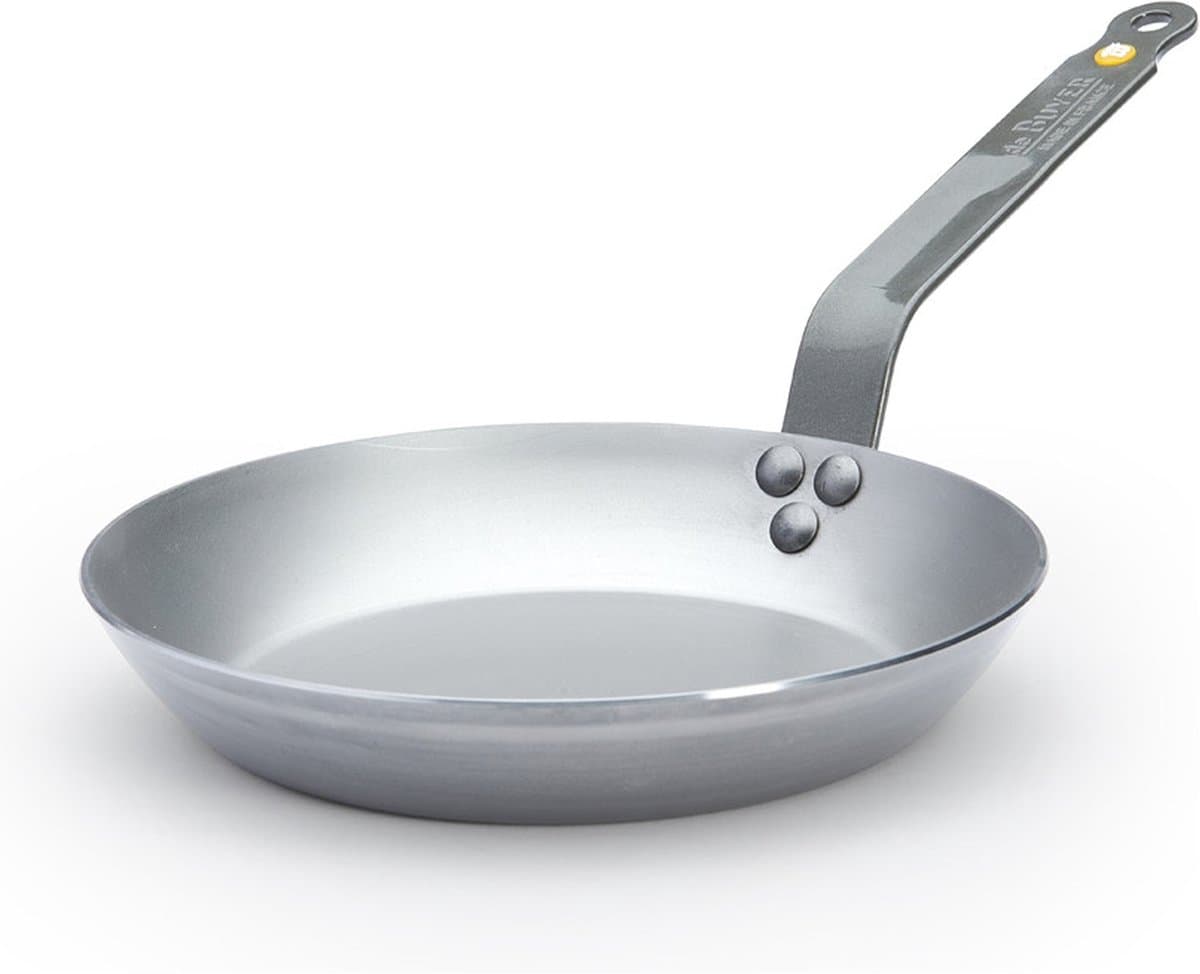 de Buyer Mineral B Koekenpan 24 cm – Plaatstaal – PFAS-vrij – Natuurlijk Antiaanbak Effect – Made in France