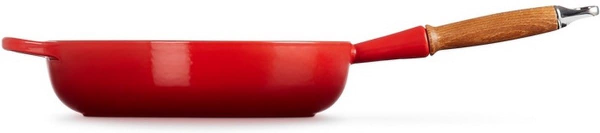 Le Creuset Hapjespan Signature Sauteuse - Kersenrood - Ø 28 cm / 3,6L - Geëmailleerde Anti-aanbaklaag - Duurzaam, Vaatwasserbestendig en Ideaal voor Sauteren en Braden