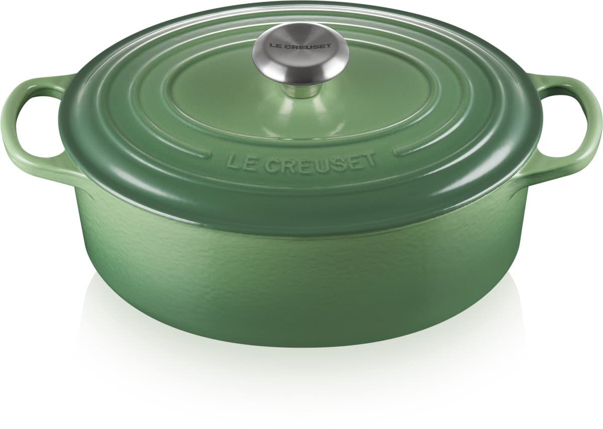 Le Creuset Signature Ovale Braadpan Bamboo Green Ø 29 cm 4,7 L