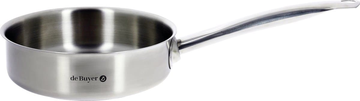 De Buyer Prim'Appety RVS Hapjespan 24 CM - Inductie - Zonder Anti Aanbaklaag - PFAS Vrij