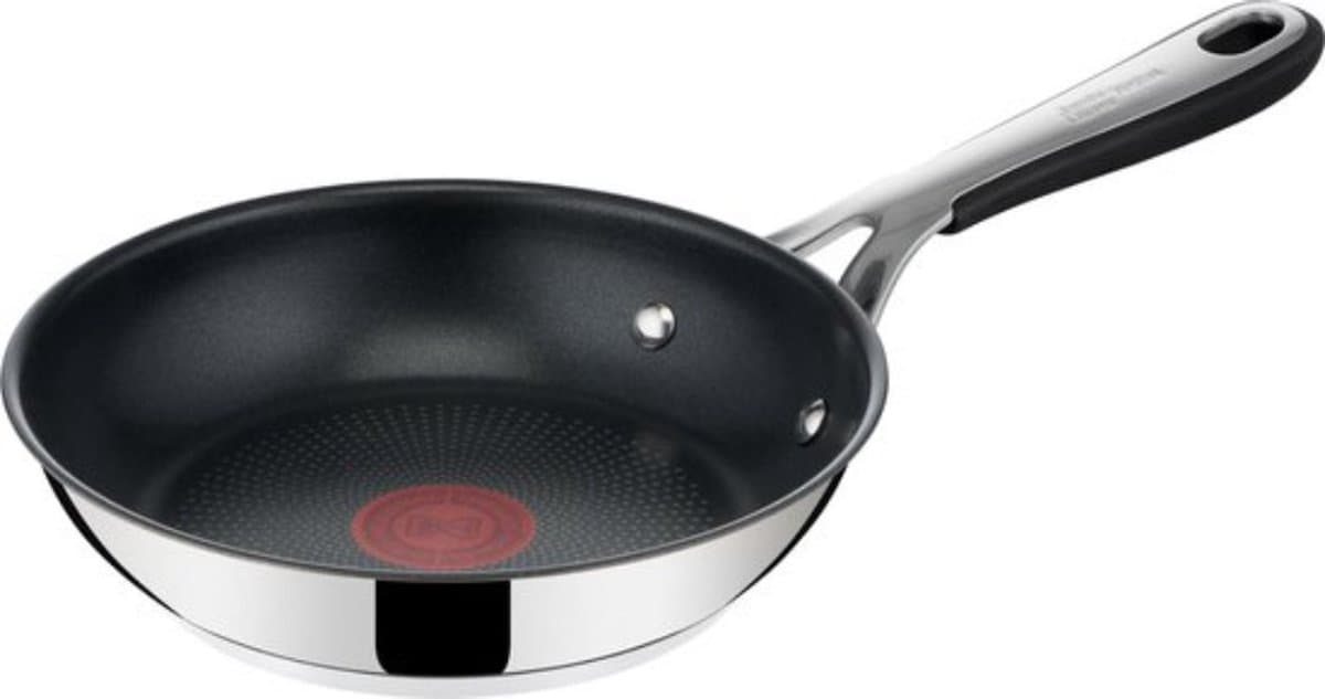 Jamie Oliver by Tefal WokpanKitchen Essentials Koekenpan - Ø 20 cm - Inductie - RVS - Siliconen Handgreep - PFOA-vrij