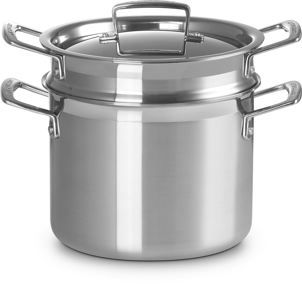 Le Creuset RVS Kookpan met pastamand Ø 20cm 5,0l