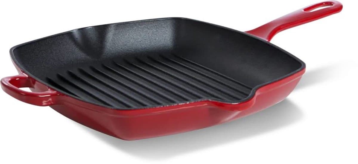 BK Bourgogne Grillpan - 26cm - Gietijzer - Chili Red