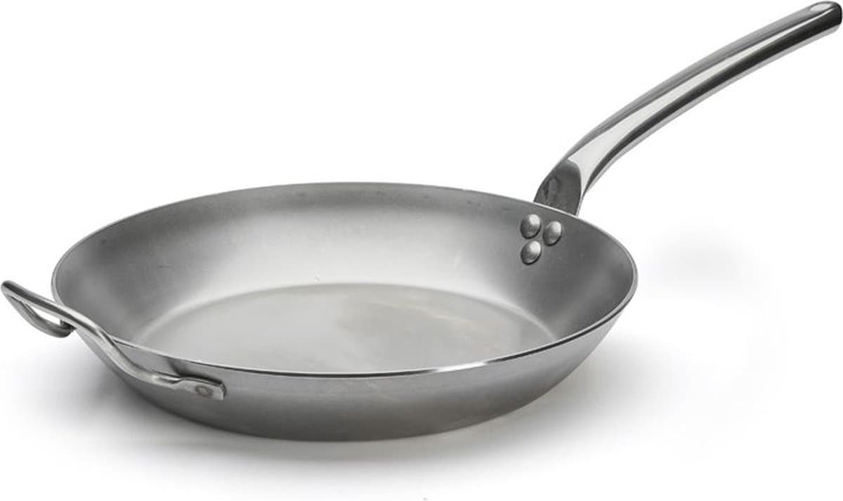 De Buyer Carbone Plus Koekenpan met Rvs Handvat - Ø 32cm - Plaatstaal
