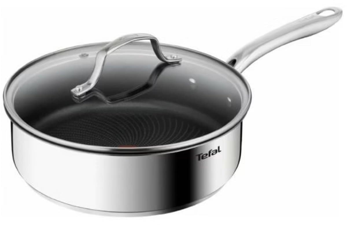 Tefal Infinite Hapjespan 24 cm – Inclusief houten roerlepel voor optimaal behoud van de bodem