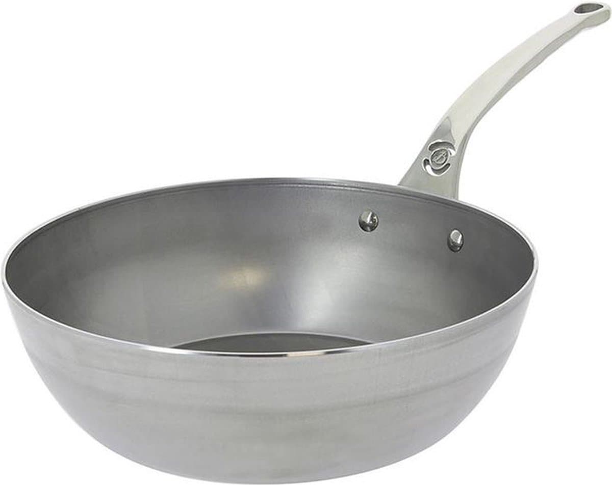 de Buyer Mineral B Pro Hapjespan 28 cm – Plaatstaal – PFAS-vrij – RVS Handgreep – Inductie Geschikt – Made in France