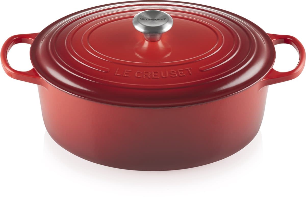 Le Creuset Signature Ovale Braadpan Kersenrood Ø 33 cm 7,5 L
