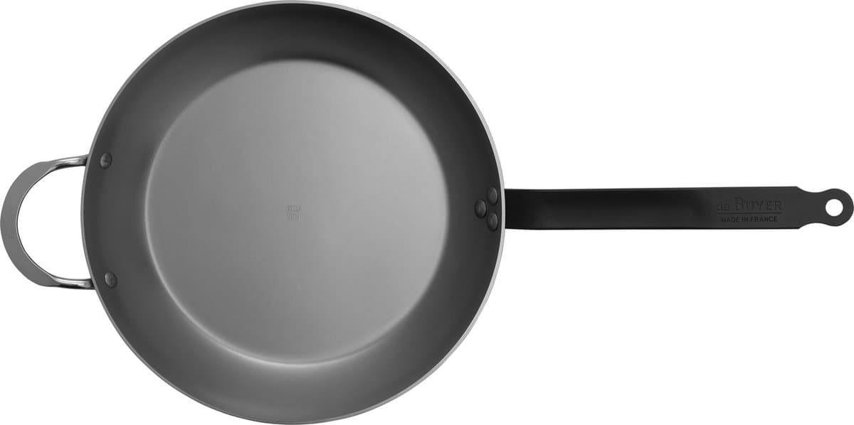 de Buyer Mineral B Black Koekenpan 32 cm – Plaatstaal – PFAS-vrij – Professionele Bakprestaties – Inductie Geschikt