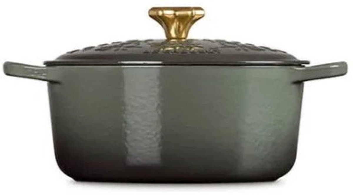 Le Creuset Braadpan Kerstboom Relief Thyme 24 cm