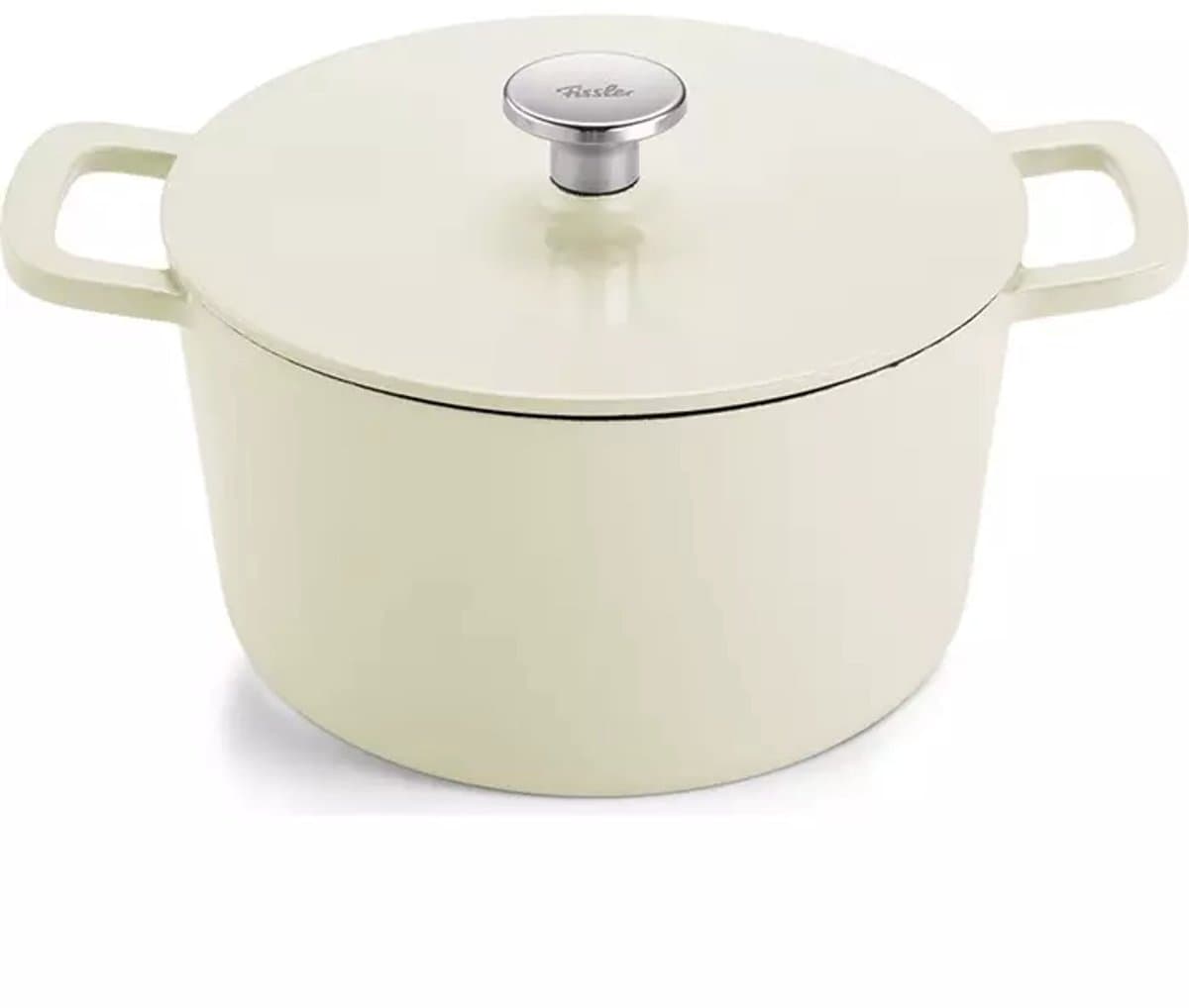 Fissler Moments braadpan - Gietijzer - Ivory White - 24cm
