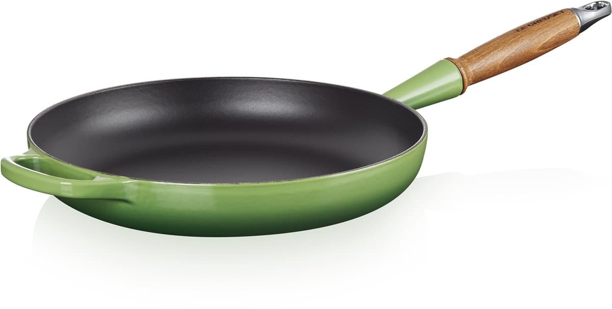 Le Creuset Signature Koekenpan met houten handvat Bamboo Green Ø 28cm 2,6L