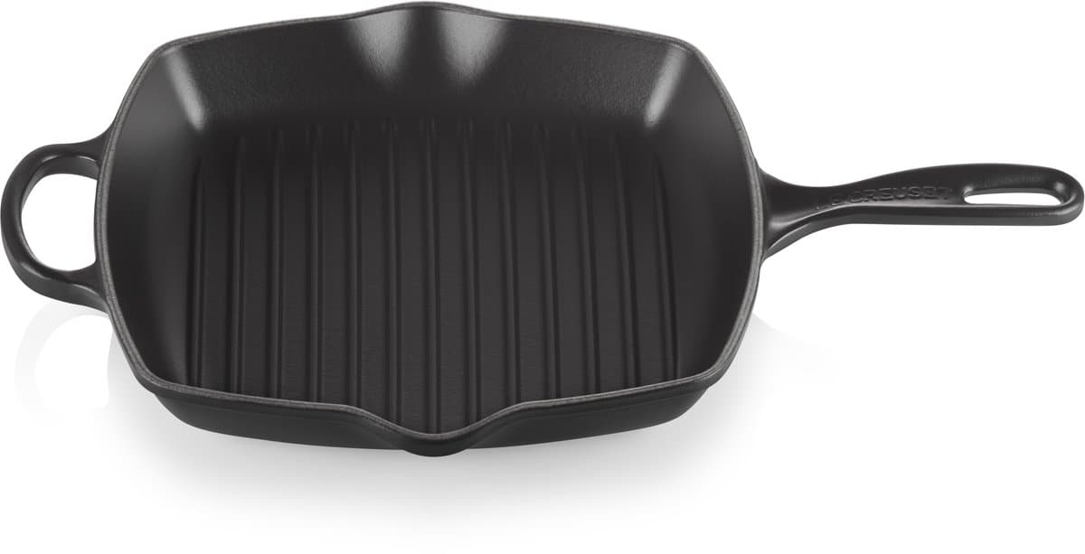 Le Creuset Signature Vierkante Grillpan Mat Zwart 26cm