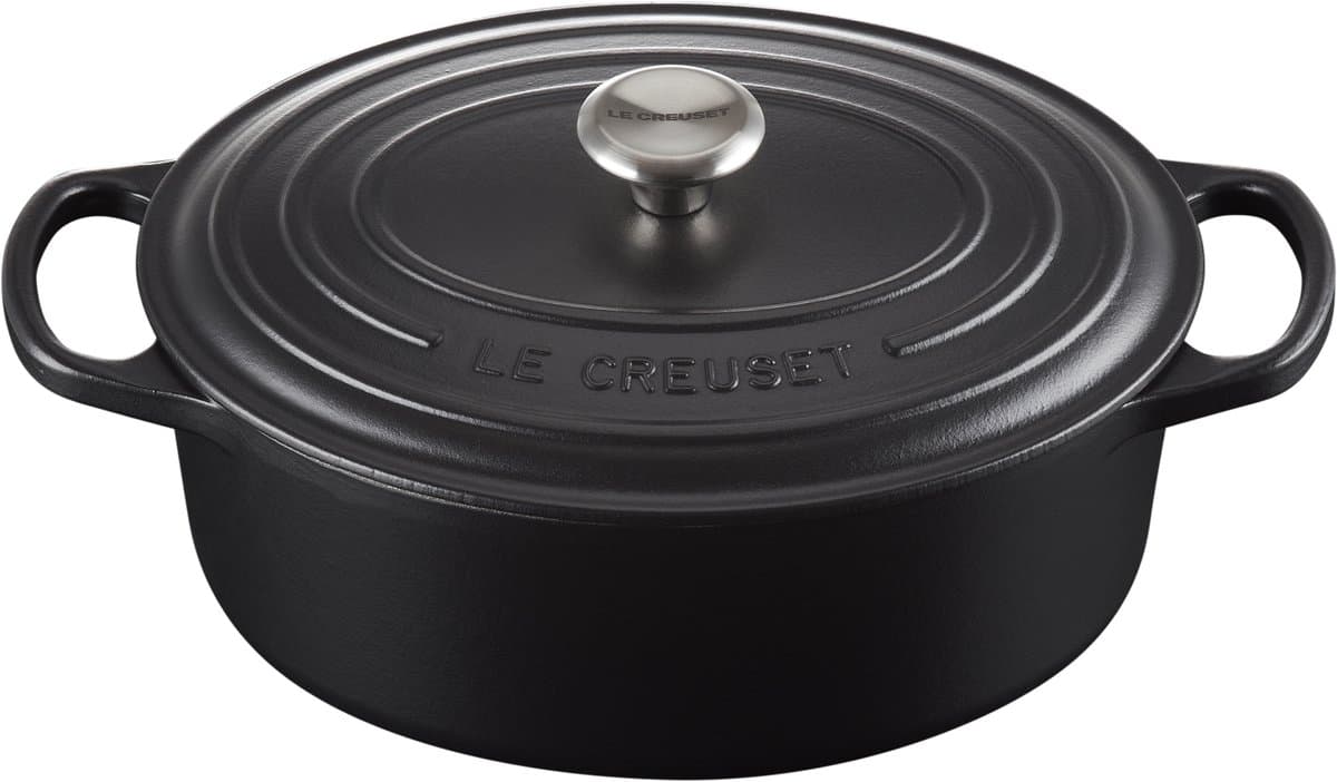 Le Creuset Signature Ovale Braadpan Mat Zwart Ø 29 cm 4,7 L
