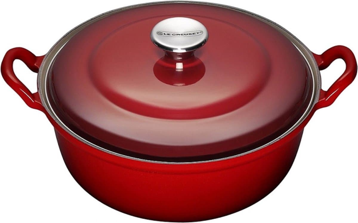 Le Creuset Faitout Braadpan - 6,6 l - Ø 32 cm - Kersenrood