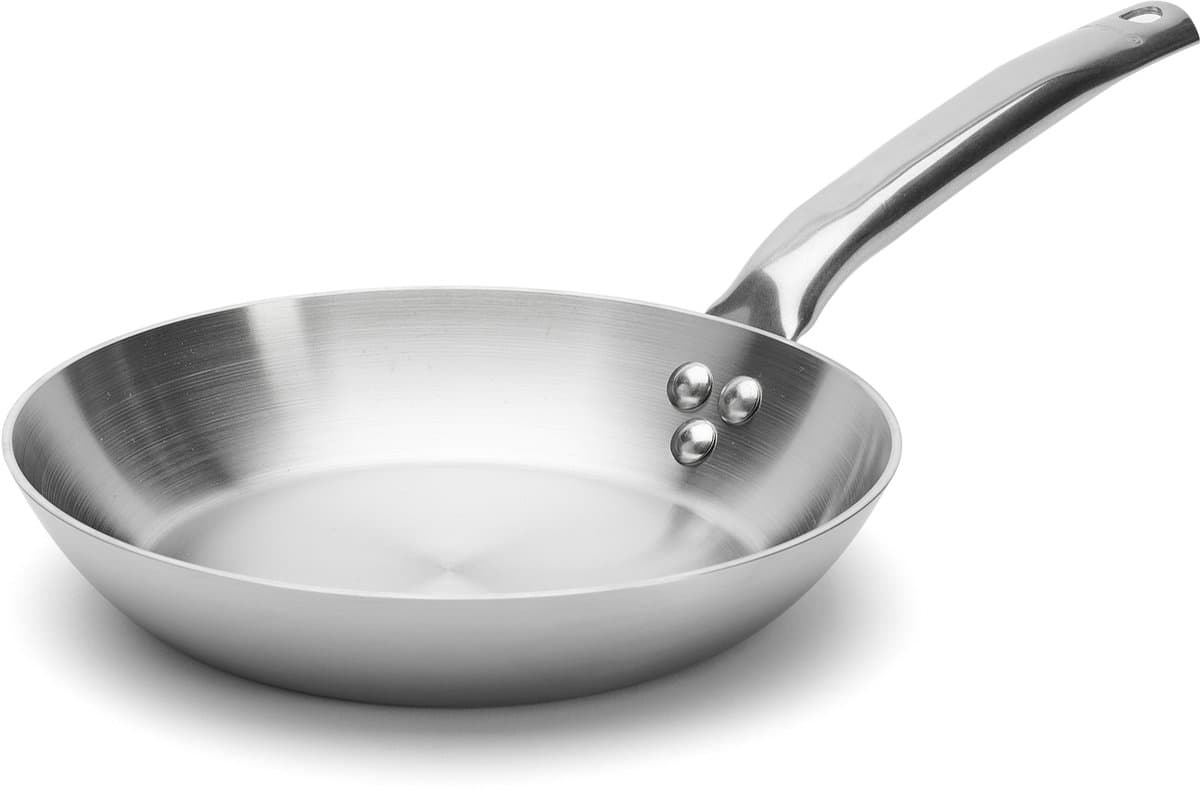 de Buyer Alchimy Koekenpan Ø 24 cm – RVS Koekenpan – 3-laags Multilayer – Geschikt voor Inductie – Ovenbestendig – Made in France