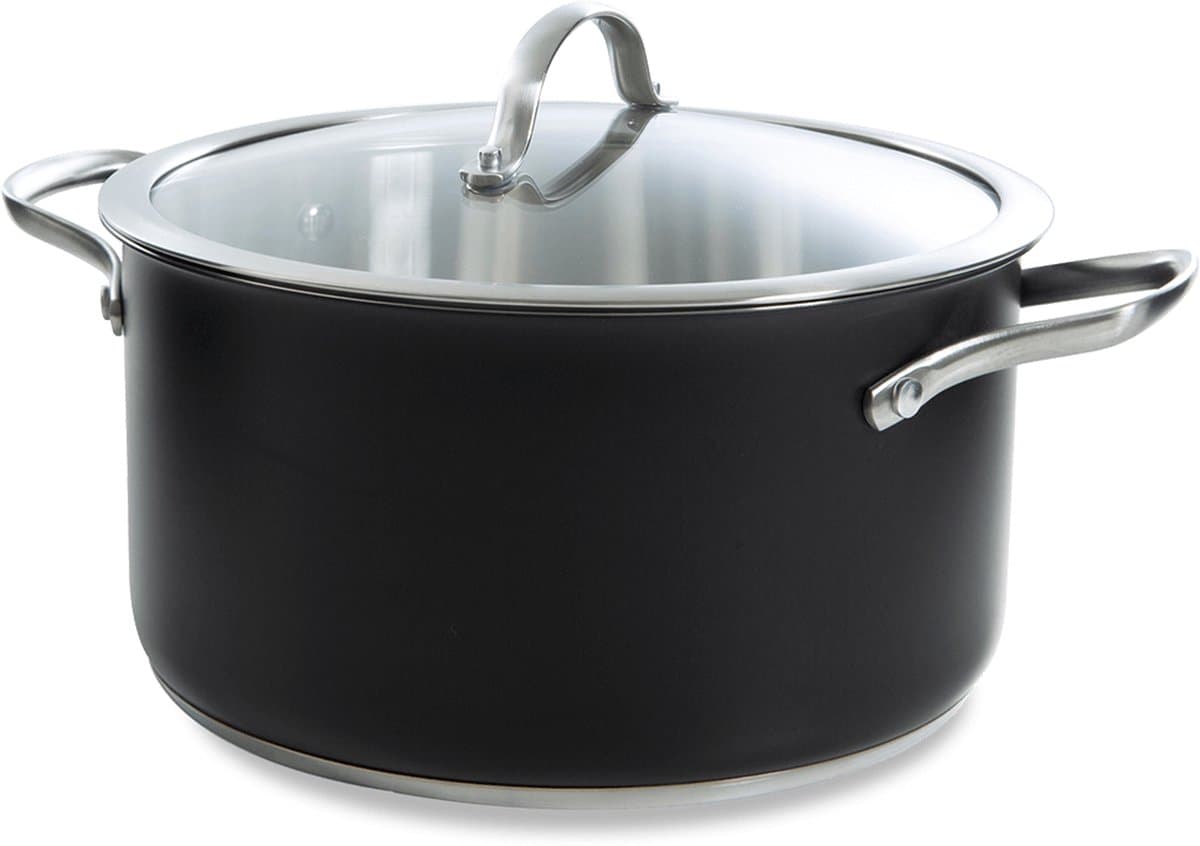 BK Purity Black soeppan 24 cm - inductie - RVS - zwart