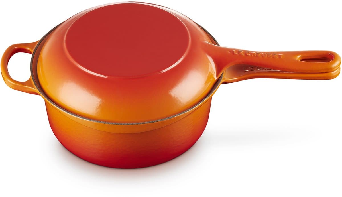 Le Creuset 2-in-1 Steelpan rond Oranjerood 22cm 2,3l