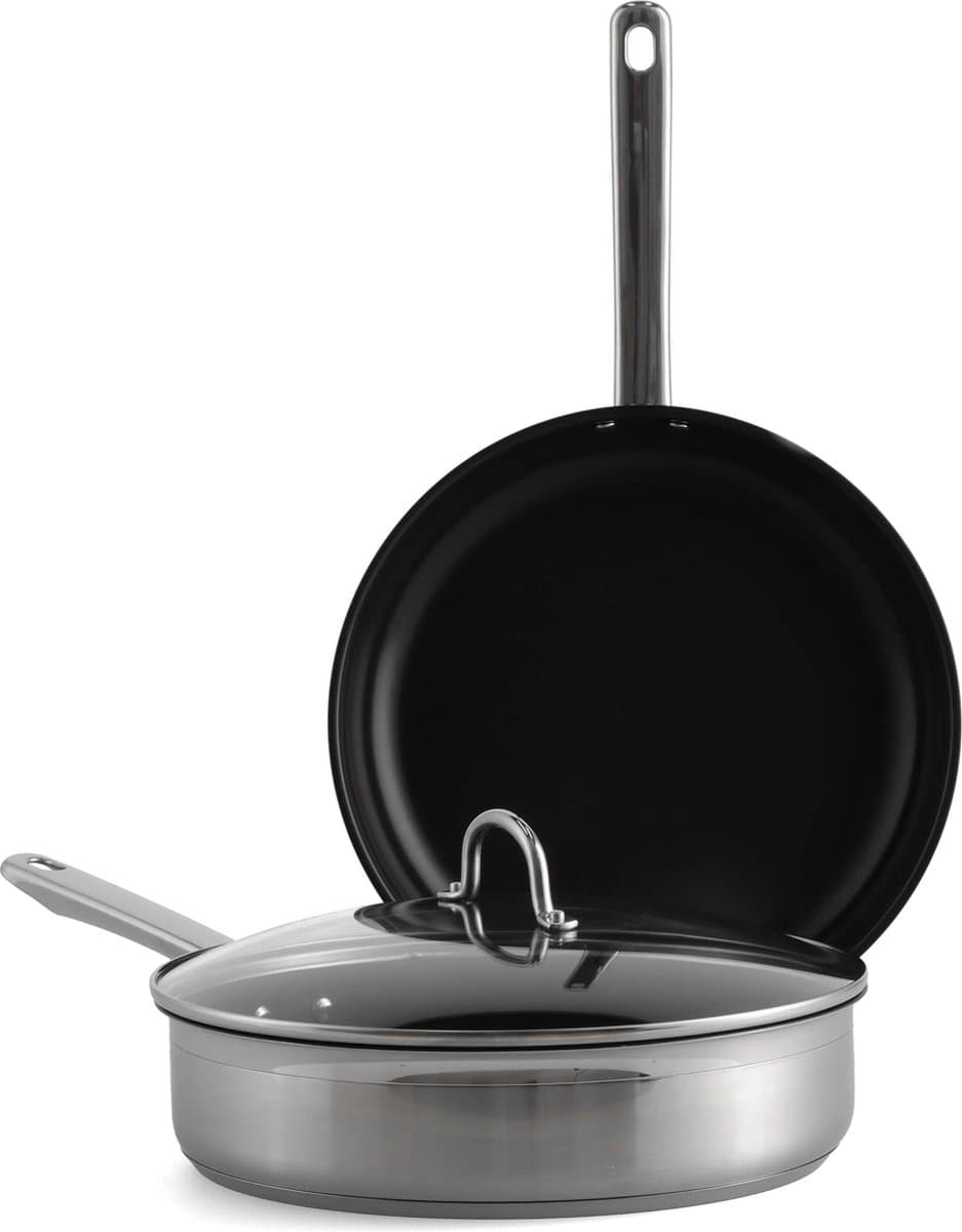 BK Allround Pannenset - Koekenpan 28 cm & Hapjespan 28 cm - PFAS-vrij