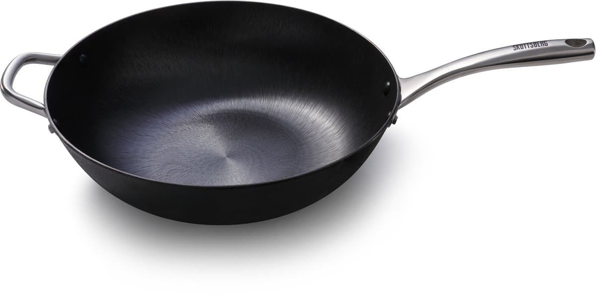 Skottsberg - Cast Iron - Wokpan - Gietijzer - Inductie - ø 34 cm - Gietijzeren pan - Alle warmtebronnen