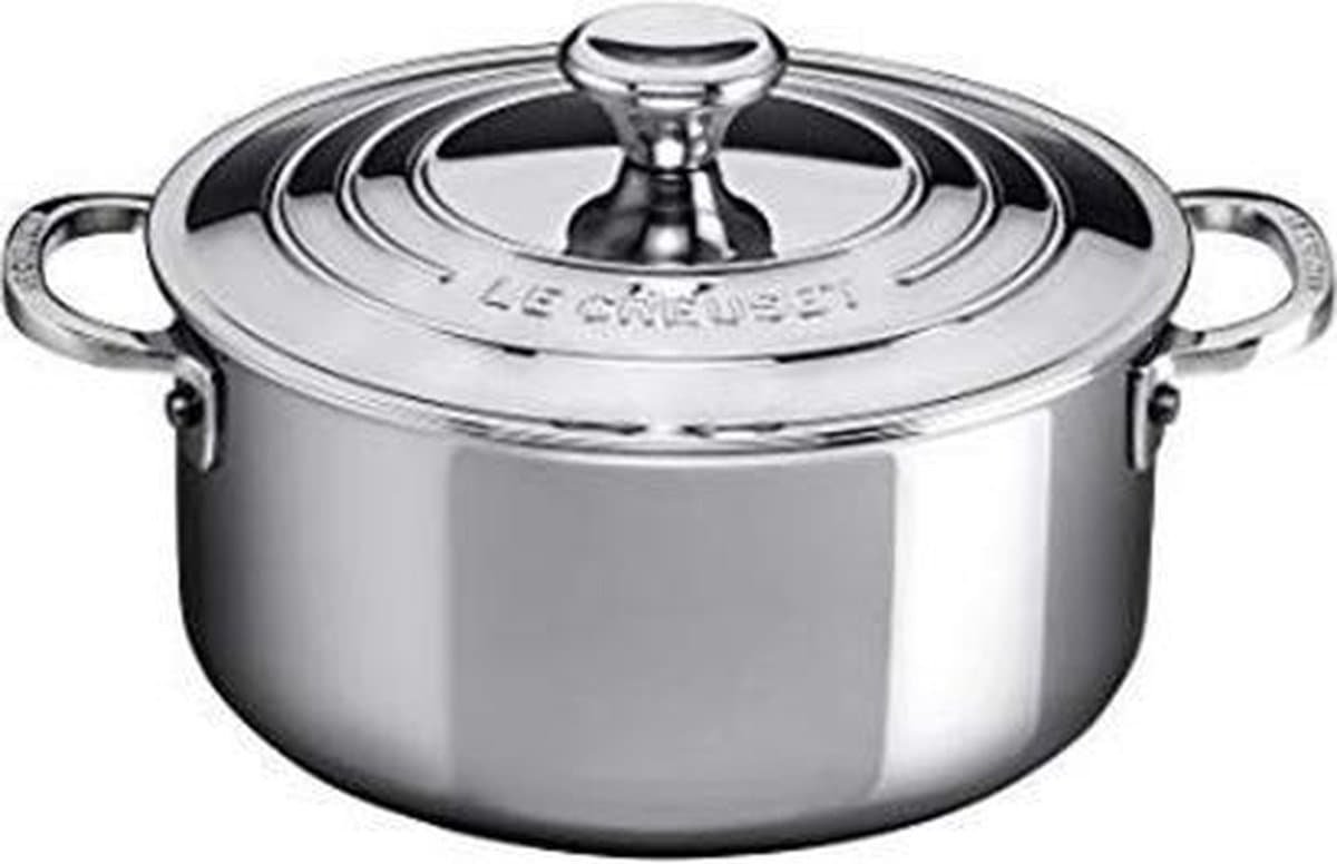 Le Creuset RVS PLUS Lage kookpan 5,3L - 24cm
