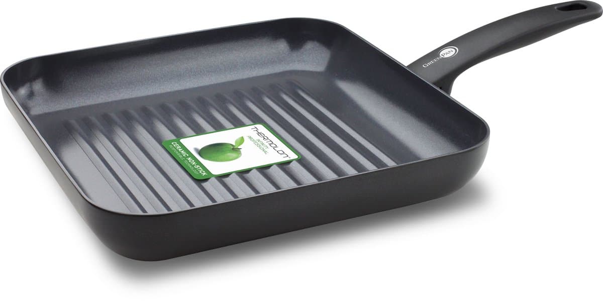 GreenPan Cambridge Black vierkante Grillpan