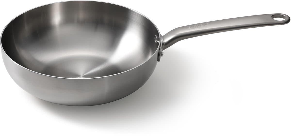 Skottsberg - Stainless Steel - Wokpan - Inductie - Ovenbestendig - ø 28 cm - RVS - Alle warmtebronnen
