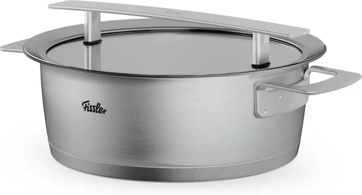 Fissler Phi Collection Lage Kookpan met Downdraft Glasdeksel 20 cm