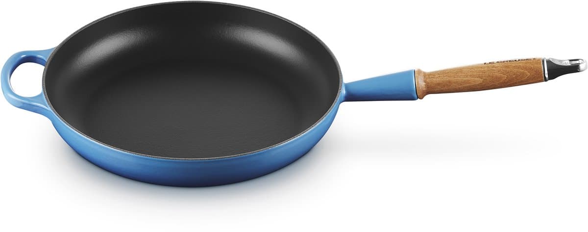 Le Creuset Signature Koekenpan met houten handvat Azure Ø 28cm 2,6L