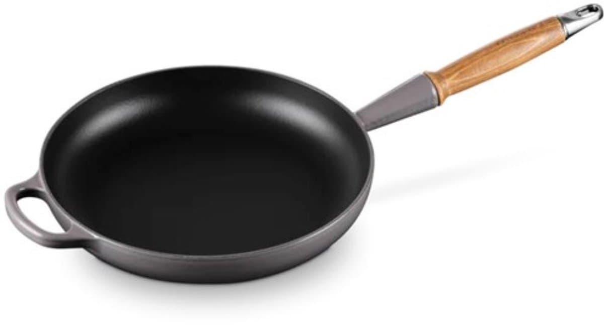 Le Creuset Koekenpan Signature met Houten handvat 'Flint' Ø26cm