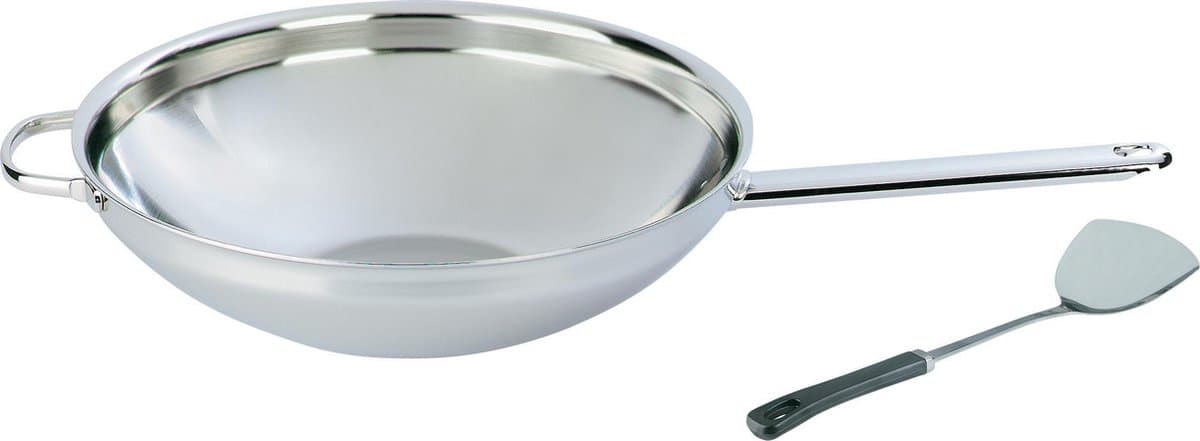 Demeyere Apollo 7 - Wok - 32 cm - Vlakke bodem gratis wokspatel