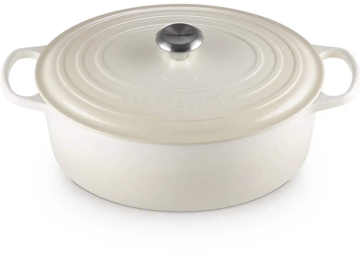 Le Creuset Signature - Braadpan - Ovaal - Meringue - 33 cm - 7,5 L - Inductie