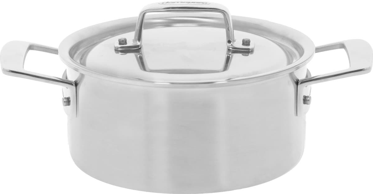 Demeyere Essential 5 Kookpan 20 cm/3 L – RVS kookpot – Geschikt Voor Alle Warmtebronnen Inclusief Inductie & Oven