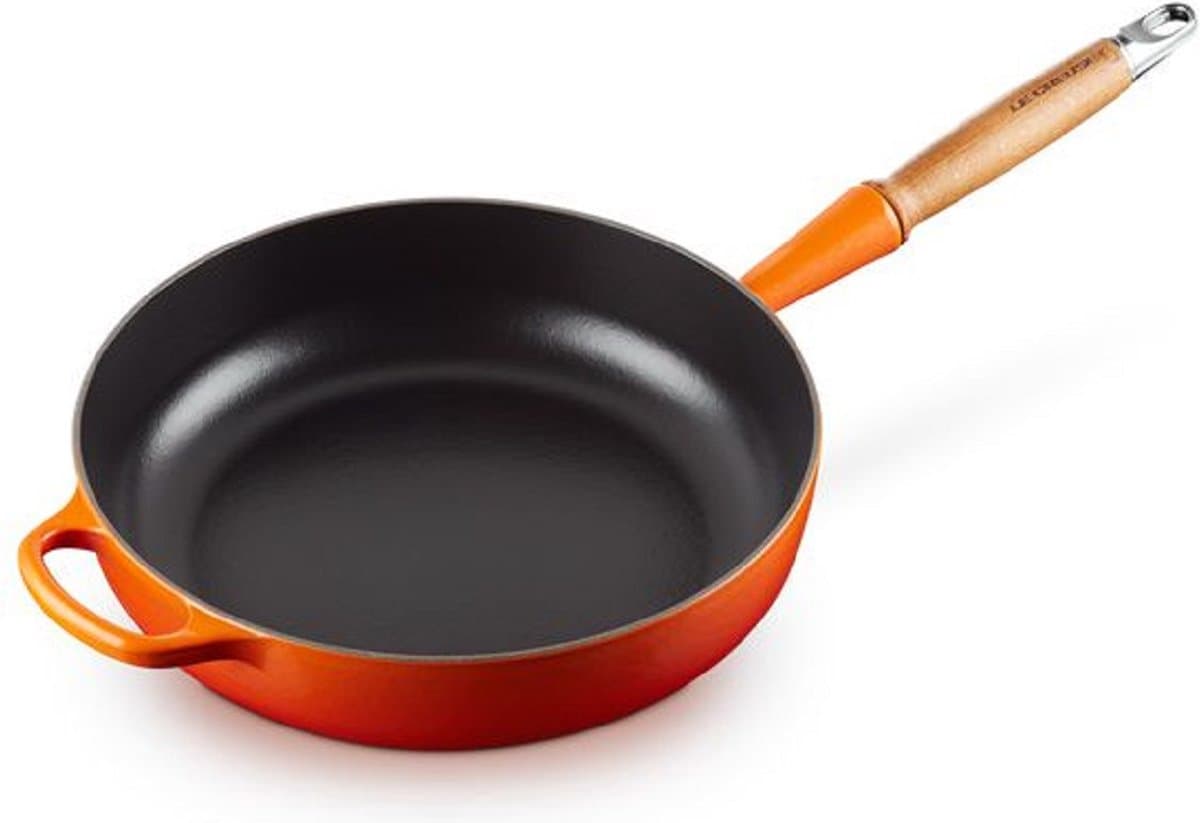 Le Creuset Hapjespan Signature Sauteuse - Oranjerood - Ø 28 cm / 3,6L - Geëmailleerde Anti-aanbaklaag - Duurzaam, Vaatwasserbestendig en Ideaal voor Sauteren en Braden