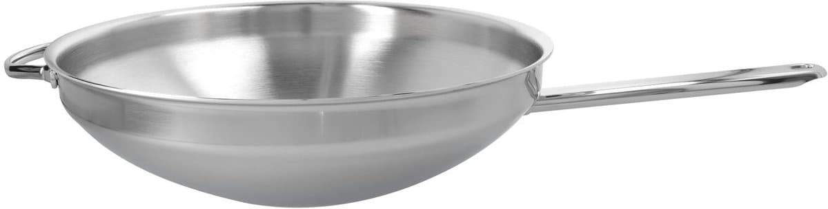 Demeyere Wokpan - met vlakke Bodem - Ø32 cm - RVS - Zilver