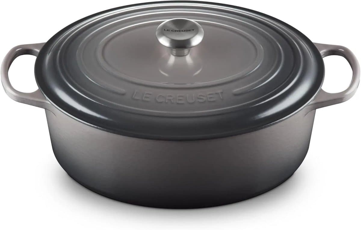 Le Creuset Braadpan Signature ovaal Flint 33cm 7,5l