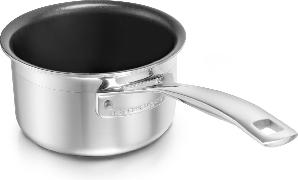 Le Creuset Steelpan Magnetik - TriPly RVS - Ø 14 cm / 1.3 liter - Geschikt voor Alle Warmtebronnen, inclusief Inductie - Vaatwasserbestendig - Levenslange Garantie