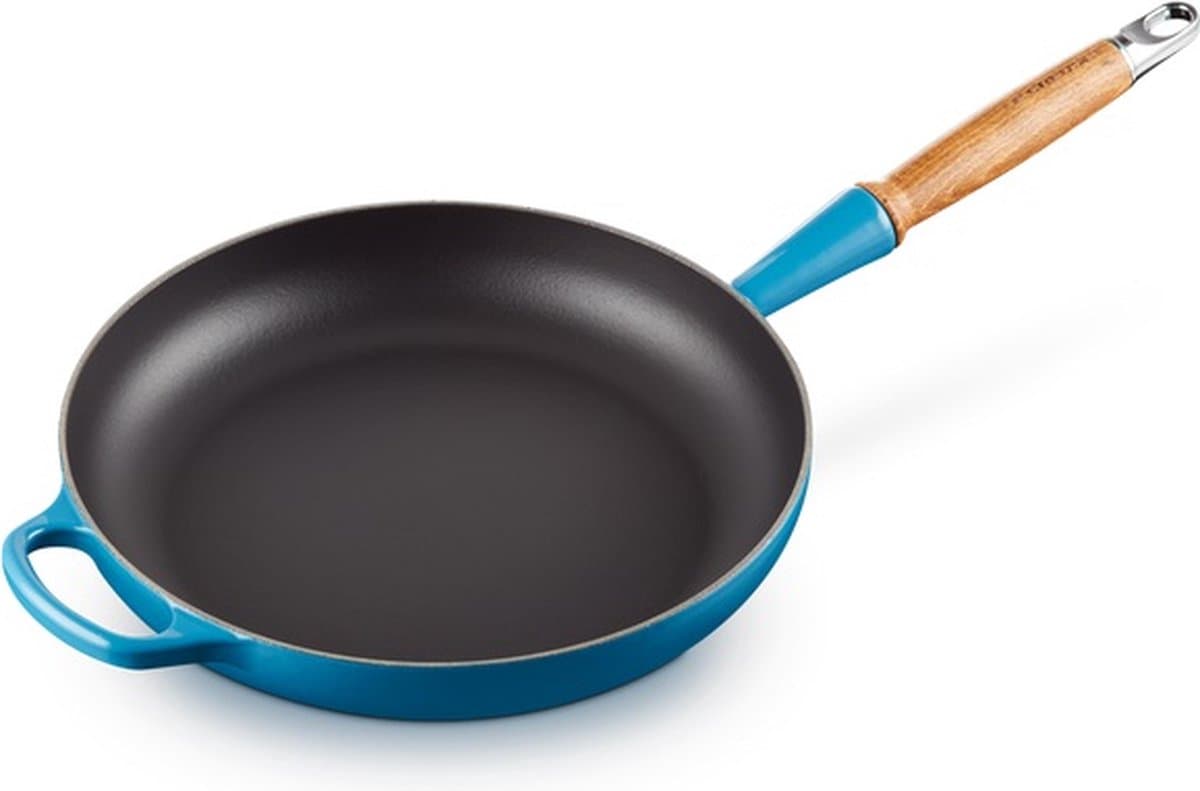Le Creuset Koekenpan Signature Marseille Blue - ø 28 cm / 2.6 Liter - Geëmailleerde anti-aanbaklaag