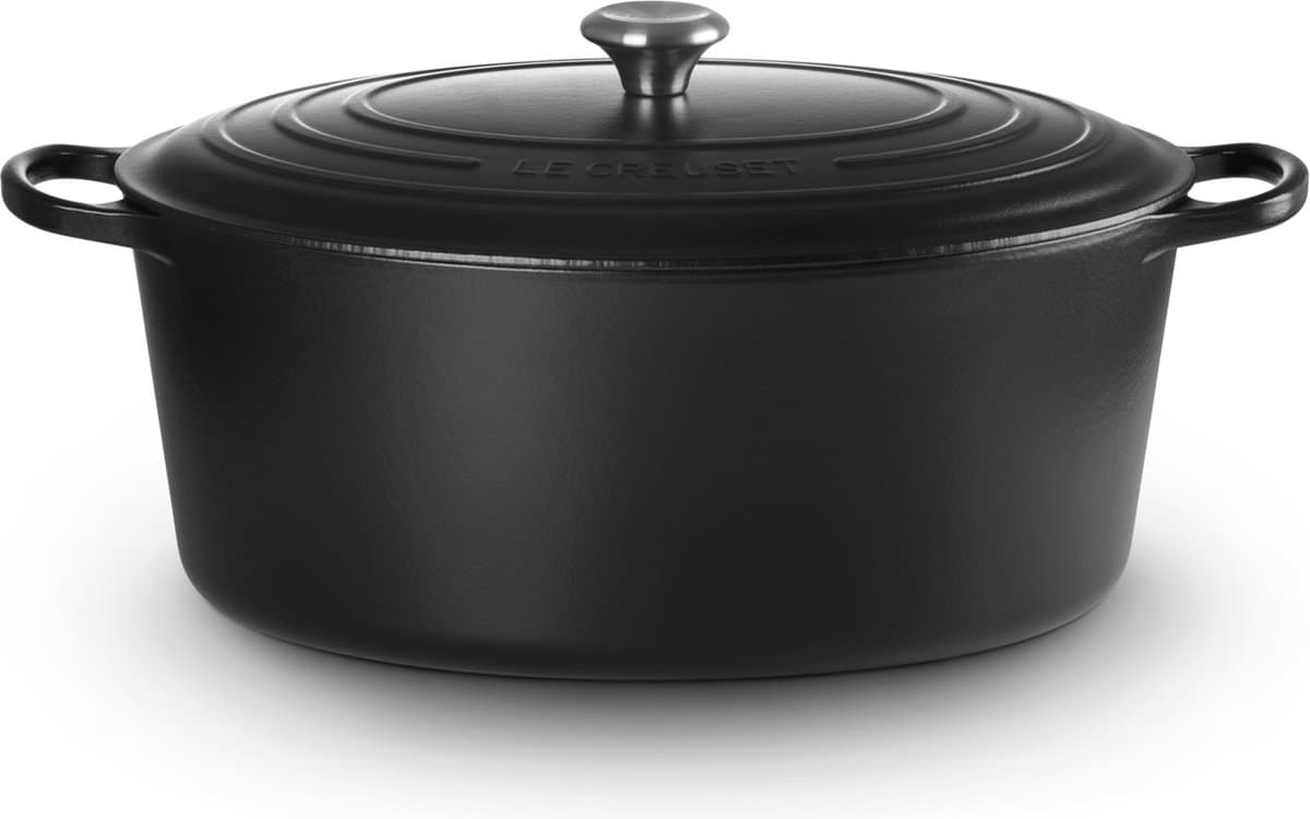 Le Creuset Signature - Braadpan - Ovaal - Mat Zwart - 40 cm - 13,9 L - Inductie