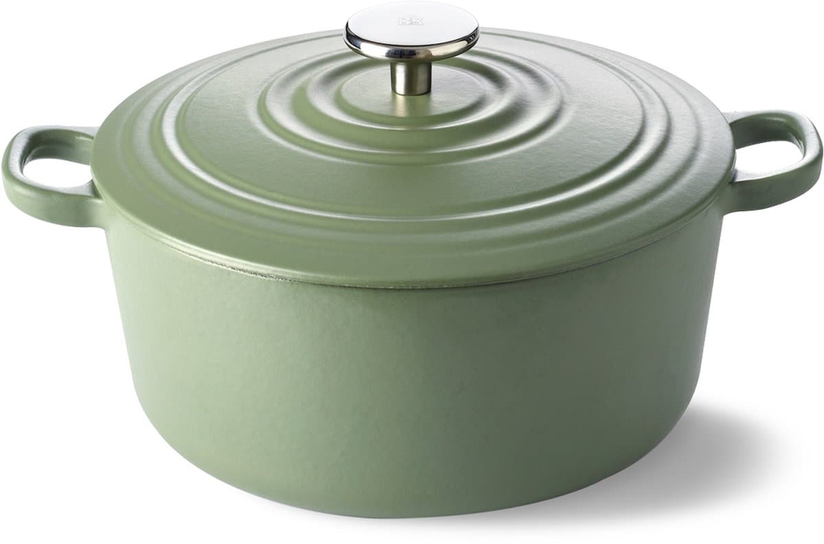BK Bourgogne Braadpan - 28CM - Groen - Gietijzer - Inductie