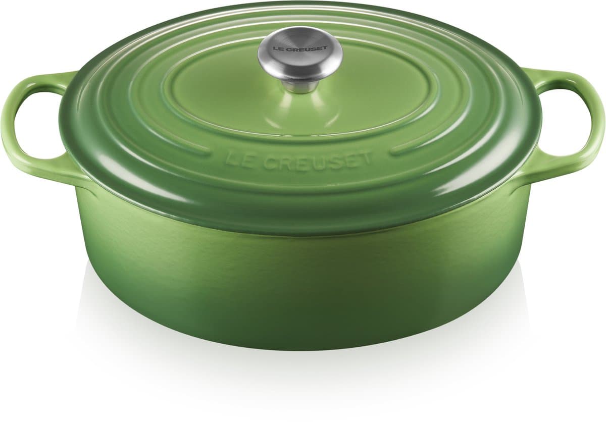 Le Creuset - Signature ovale braadpan - 6,3L - 31cm - Bamboo Groen