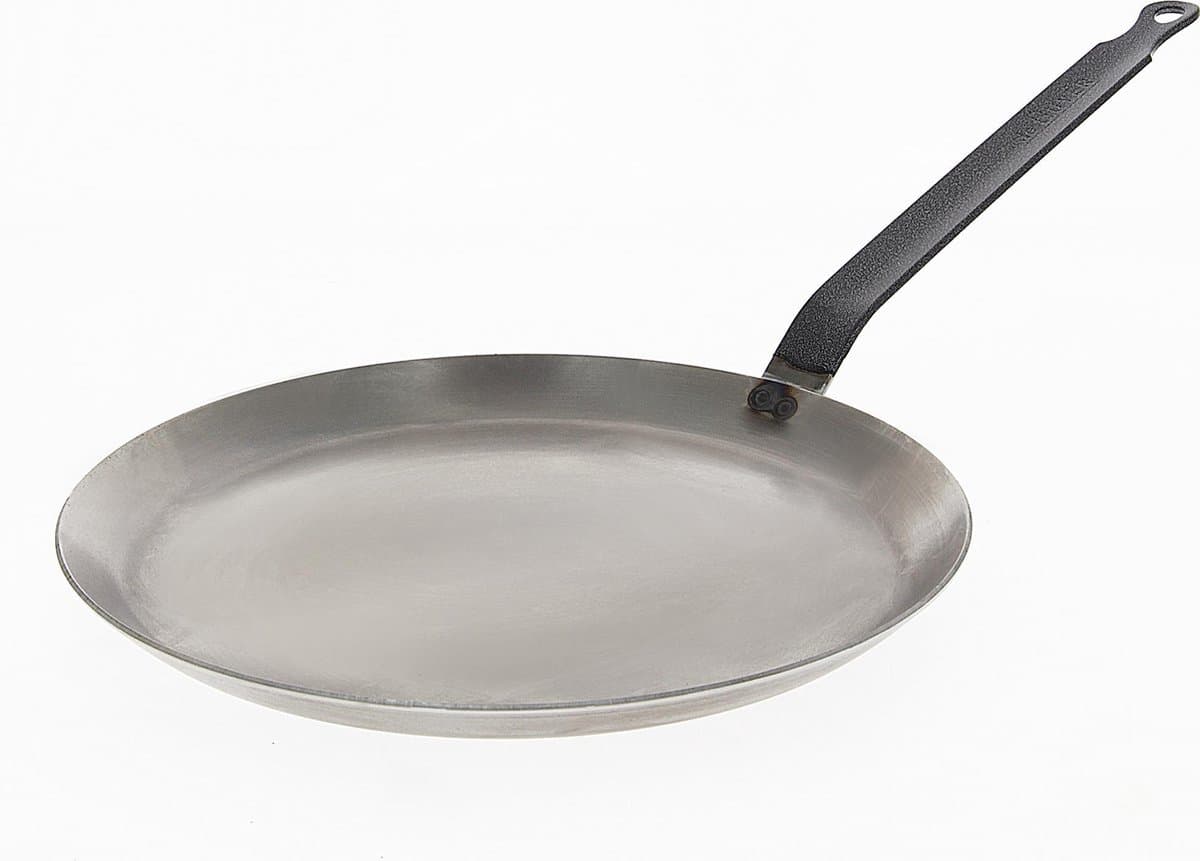 de Buyer Crêpepan 30 cm – Plaatstaal – PFAS-vrij – Pannenkoekenpan – Inductie Geschikt – Made in France