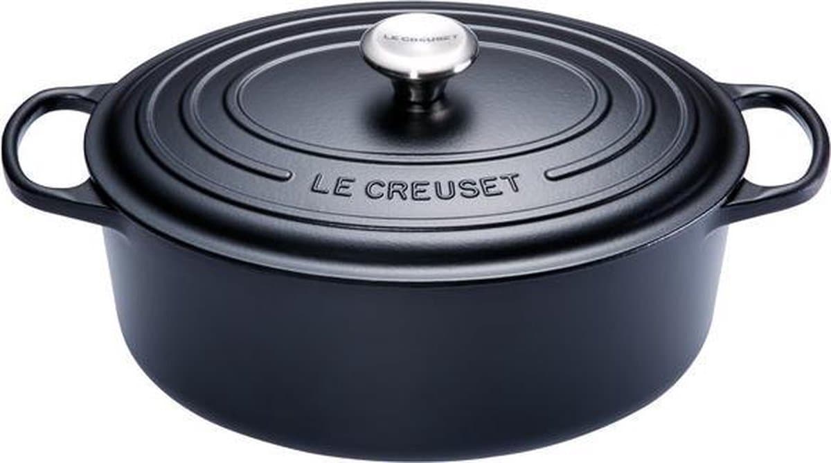 Le Creuset Braadpan Signature - Ovaal - Mat Zwart - ø 27 cm / 4.1 liter