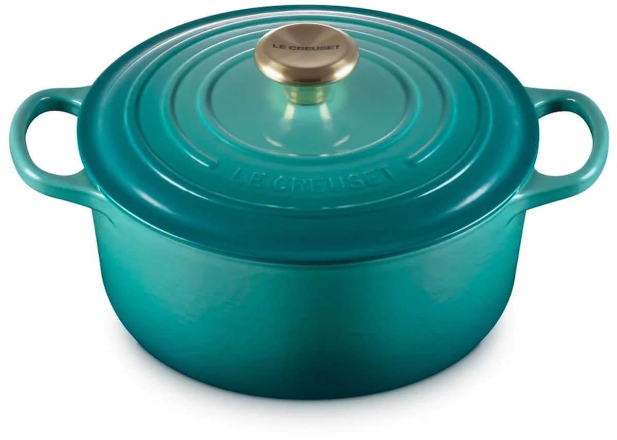 Le Creuset Signature Braadpan - Stoofpan 4,2 l - 24 cm - Bleu Riviere