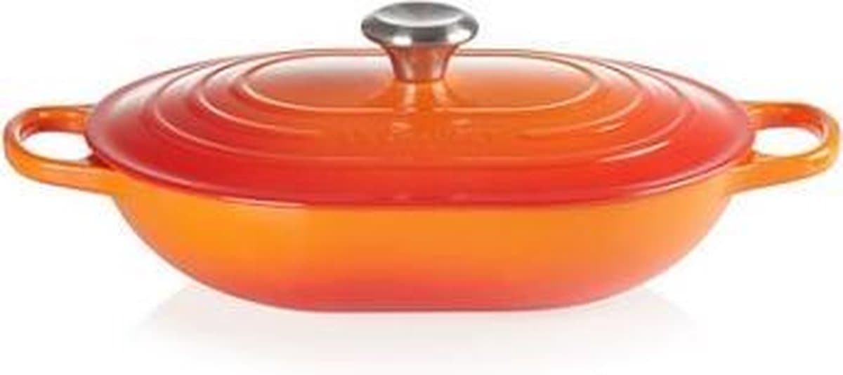 Le Creuset Braadpan Oblong Signature Oranjerood - 3.4 Liter
