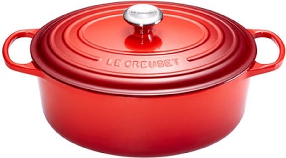 Le Creuset Signature - Braadpan - Ovaal - Kersenrood - 40 cm - 13,9 L - Inductie