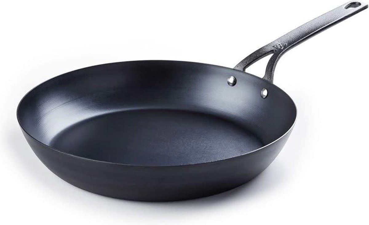 BK Black Steel Koekenpan - Ø 30 cm - Koolstofstaal - Inductie - PFAS-vrij - Oven- en Grillbestendig tot 350°C - Zwart