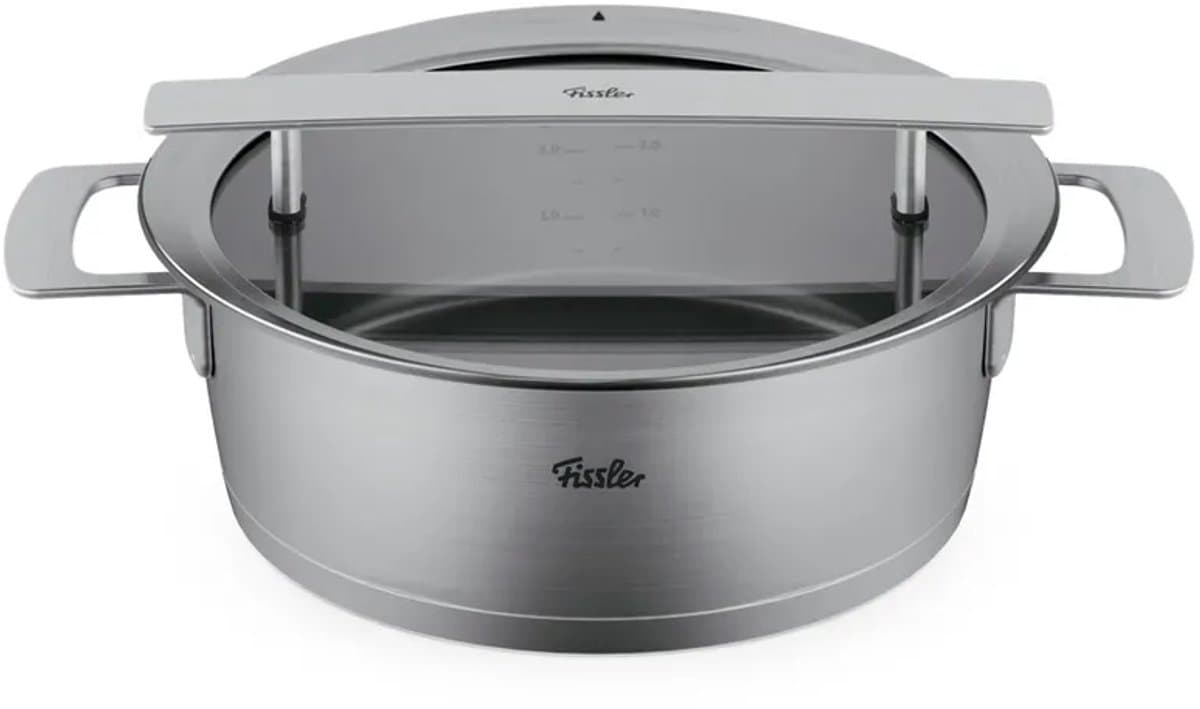 Fissler Phi Collection Soeppan met Downdraft Glasdeksel 24cm - laag