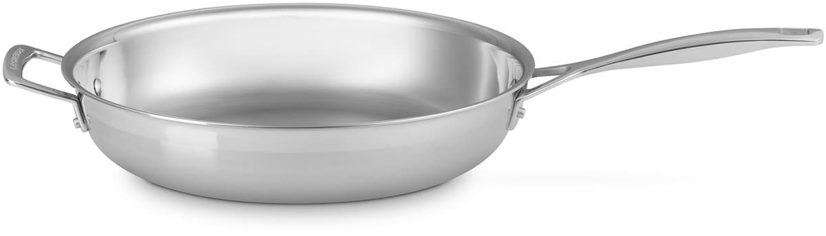 Le Creuset Koekenpan 3-Ply RVS Classic 30 Cm Met Extra Greep