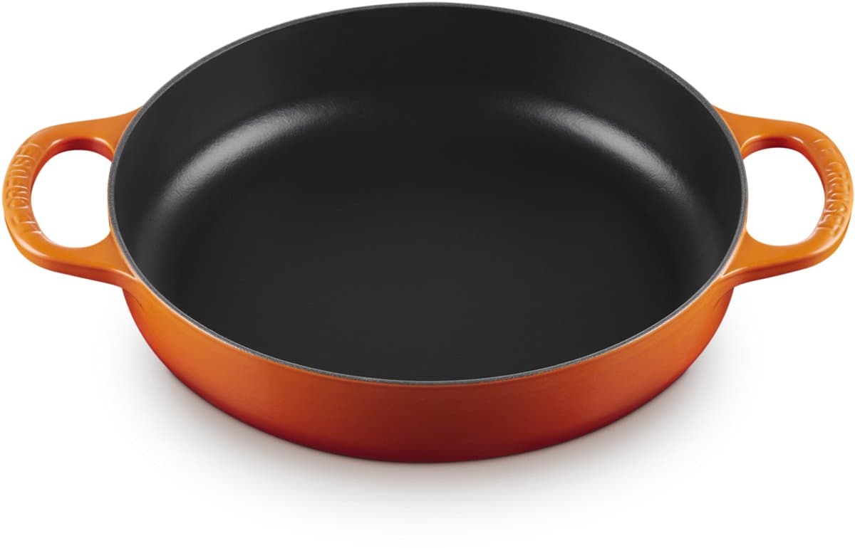 Le Creuset Hapjespan met twee handvatten Oranjerood Ø 28cm 3,2l
