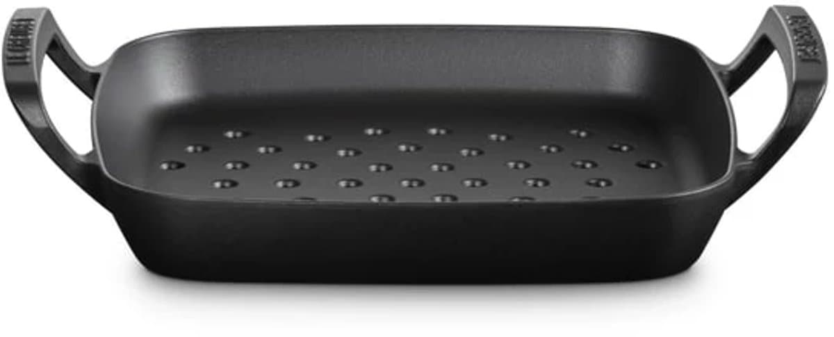 Le Creuset outdoor vierkante grillpan 30cm mat zwart
